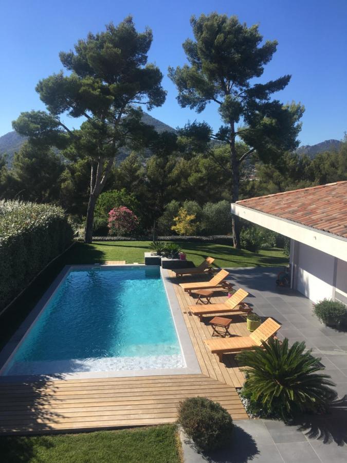 Chambre Luxe Dans Villa De Standing Avec Piscine, Acces Discret Et Independant, Terrasse Arboree Et Parking Prive La Valette-du-Var Bagian luar foto